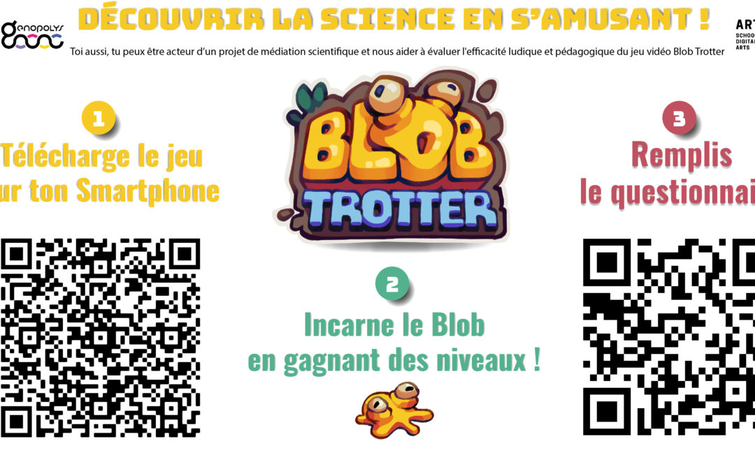 Blob Trotter, un jeu vidéo issu d’un projet collaboratif : participez à son évaluation!